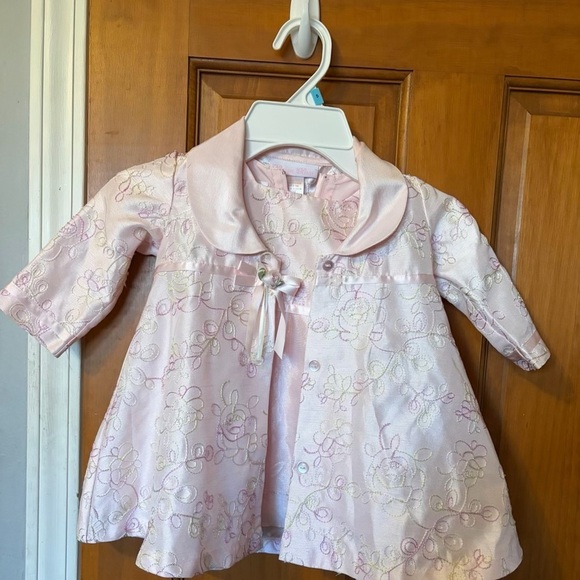 Bonnie Baby Other - Bonnie Baby Light Pink Dress with Embroidery